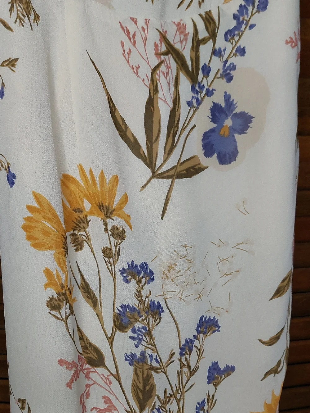 Reformation Cream Floral Kourtney Side Slit Midi Dress Sz 2 - Picture 10 of 16
